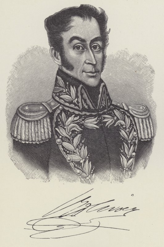 Simon Bolivar, Venezuelan sotilaallinen ja poliittinen johtaja tekijältä English School