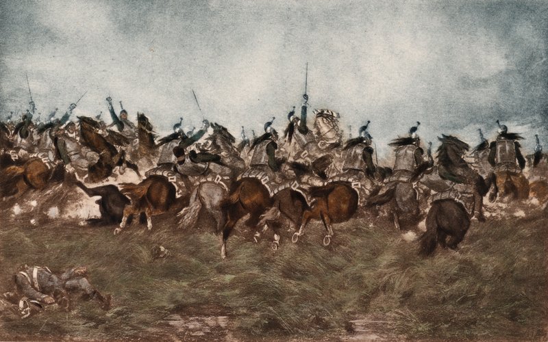 The Old Guard at Waterloo (väripainos) tekijältä English School