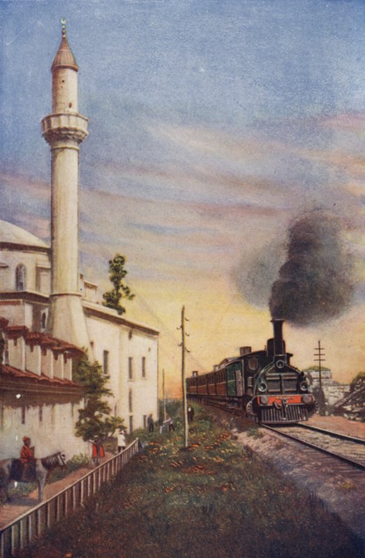 Orient Express saapuu Konstantinopoliin ohittaen S Sophien moskeijan tekijältä English School