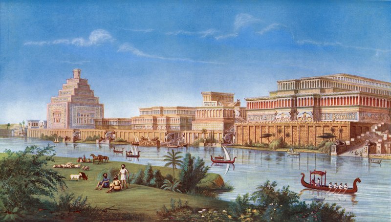 Muinaisen Assyrian majesteettiset palatsit Suuren pääkaupungin Niniven sellaisena kuin se oli yli kaksikymmentäviisi vuosisataa sitten tekijältä European School