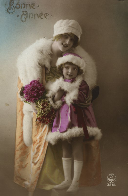 Uudenvuoden kortti äidin ja tyttären kanssa tekijältä French Photographer