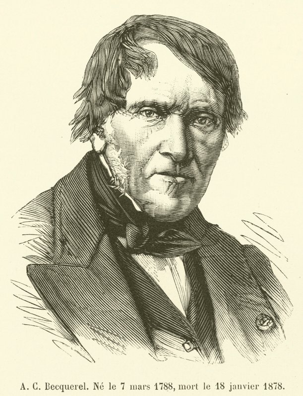 A C Becquerel, syntynyt 7. maaliskuuta 1788, kuoli 18. tammikuuta 1878 tekijältä French School