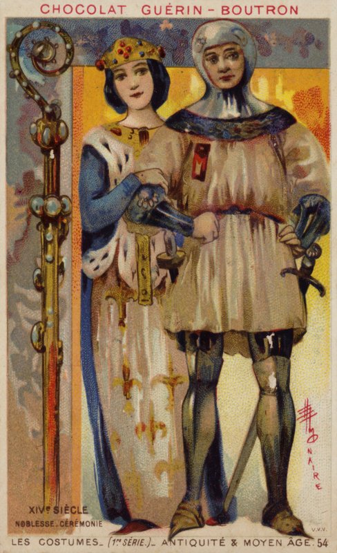 Aateliston seremoniallinen puku, 1300-luku tekijältä French School