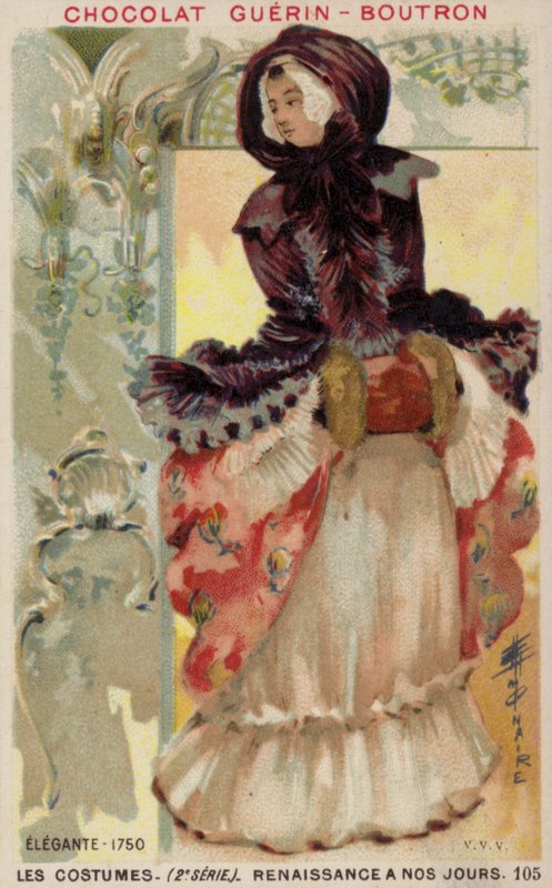 Muodikas nainen, 1750 tekijältä French School