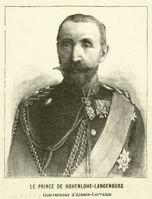Hermann, Hohenlohe-Langenburgin prinssi, Saksan Alsace-Lorrainen kuvernööri tekijältä French School