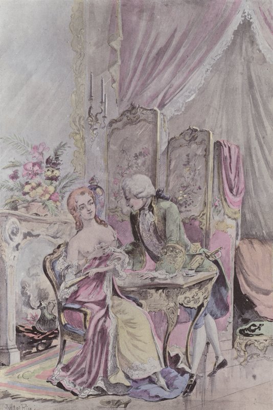 Ludvig XV Dubarryssa tekijältä French School