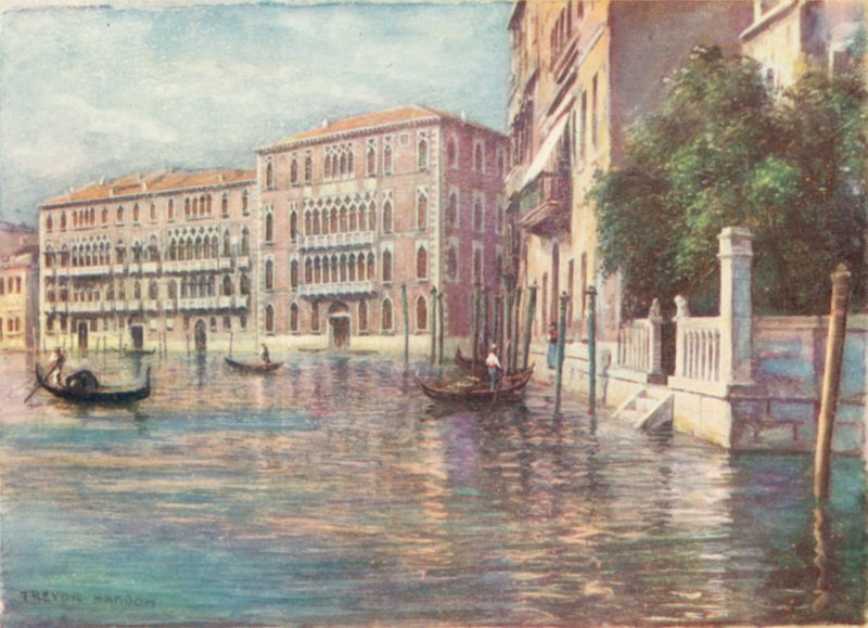 Palazzi Foscari ja Giustiniani tekijältä A. Trevor Haddon