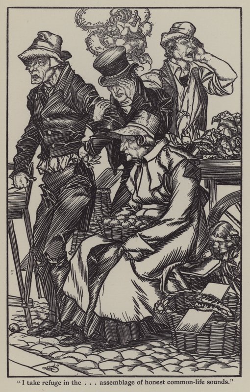 Kuvitus Charles Lambin teokseen The Essays of Elia (litho) tekijältä A. Garth Jones