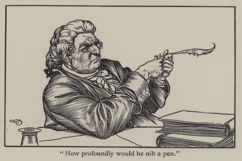 Kuvitus Charles Lambin teokseen The Essays of Elia (litho) tekijältä A. Garth Jones