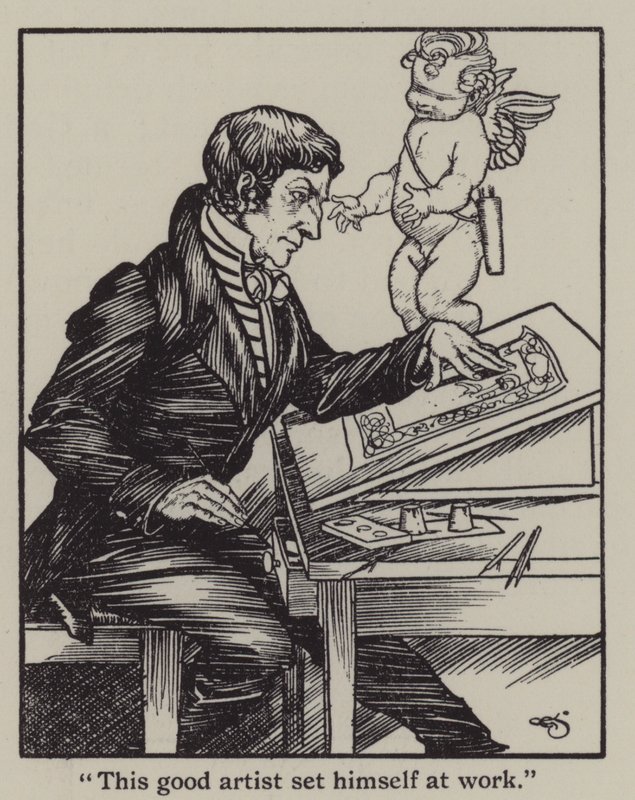 Kuvitus Charles Lambin teokseen The Essays of Elia (litho) tekijältä A. Garth Jones
