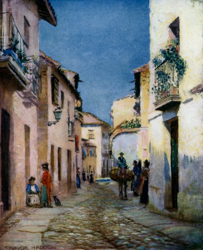 Cordova, katukuva (väri litho) tekijältä A. Trevor Haddon