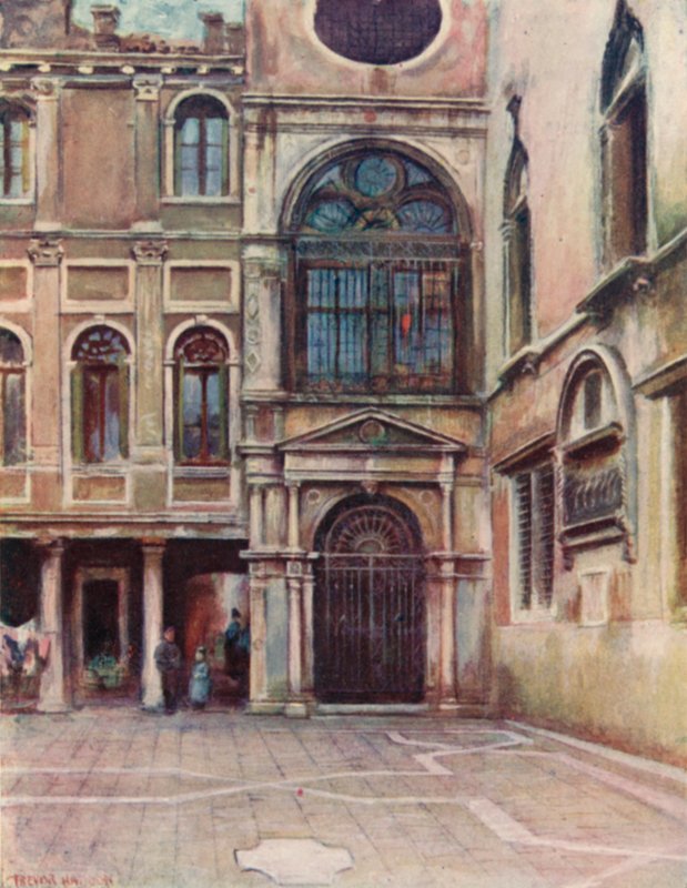 Scuola di S Giovanni Evangelistan sisäpiha tekijältä A. Trevor Haddon