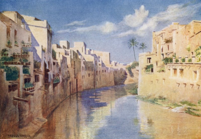 Orihuela Segura-joella (väri litho) tekijältä A. Trevor Haddon