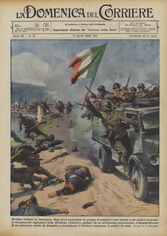 Italialainen sankaruus Kataloniassa tekijältä Achille Beltrame