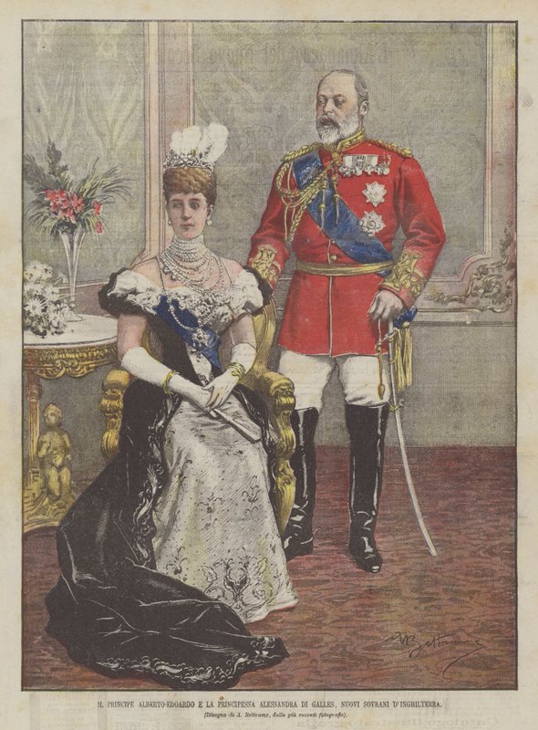 Prinssi Albert Edward ja Walesin prinsessa Alexandra, Englannin uudet hallitsijat tekijältä Achille Beltrame