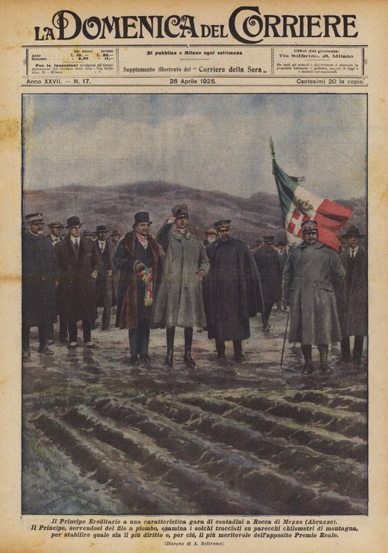 Perinnöllinen prinssi tyypillisessä talonpoikaisrodussa Rocca di Mezzossa (Abruzzo) tekijältä Achille Beltrame