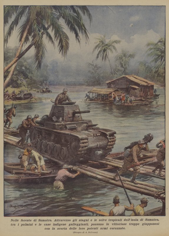 Sumatran metsissä (väri litho) tekijältä Achille Beltrame