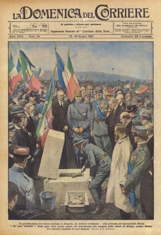 Italian urhoollisuuden ylistäminen Ranskassa tekijältä Achille Beltrame