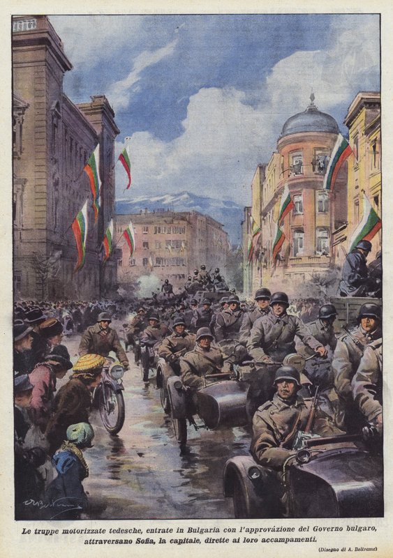 Saksalaiset moottorijoukot, jotka saapuivat Bulgariaan Bulgarian hallituksen luvalla? tekijältä Achille Beltrame