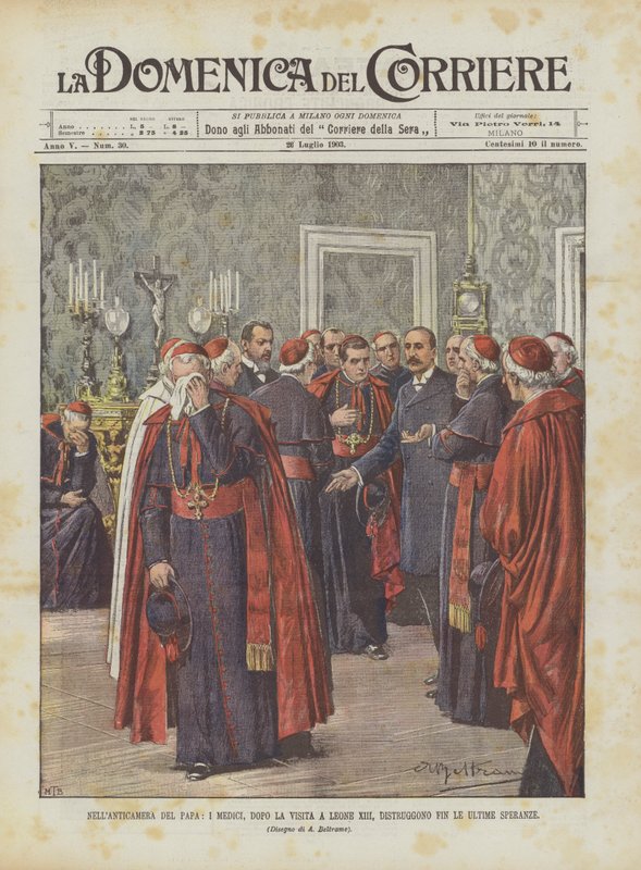 Leo XIII:n vierailun jälkeen Medicit tuhosivat paavin eteisessä viimeisetkin toiveet. tekijältä Achille Beltrame