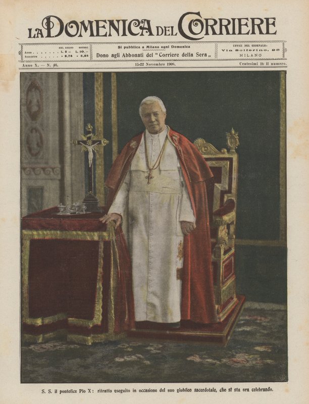 S S Paavi Pius X, muotokuva teloitettu papillisen riemuvuoden, jota nyt juhlitaan tekijältä Achille Beltrame