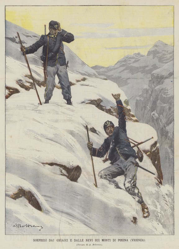 Yllättynyt jäästä ja lumesta Posinan vuorilla (Vicenza) tekijältä Achille Beltrame