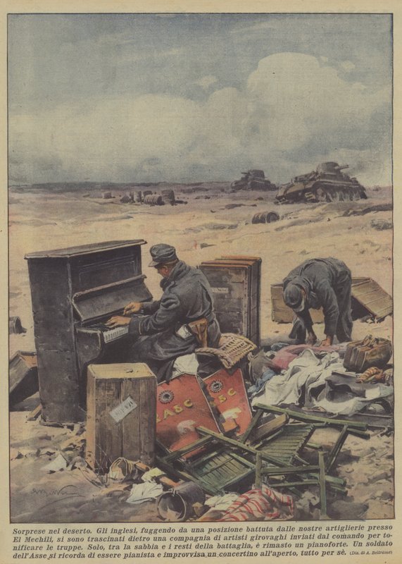 Yllätyksiä autiomaassa (väri litho) tekijältä Achille Beltrame