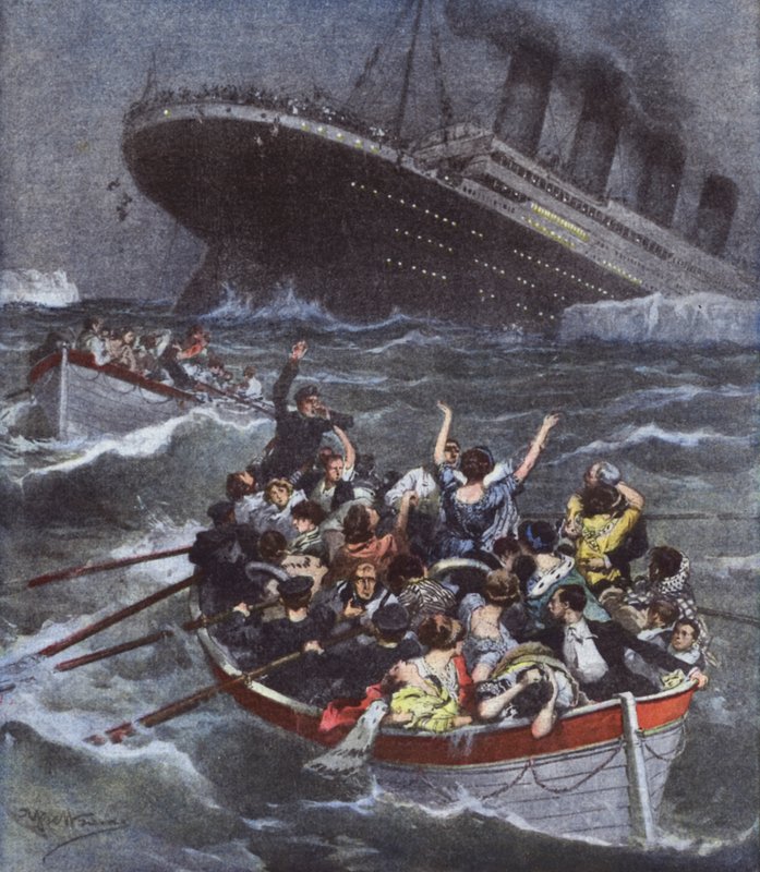 Kauhea merikatastrofi, suurin valtamerilaiva Titanic uppoaa 1600 ihmisen kanssa? tekijältä Achille Beltrame