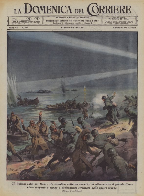 Italialaiset Donilla (väri litho) tekijältä Achille Beltrame