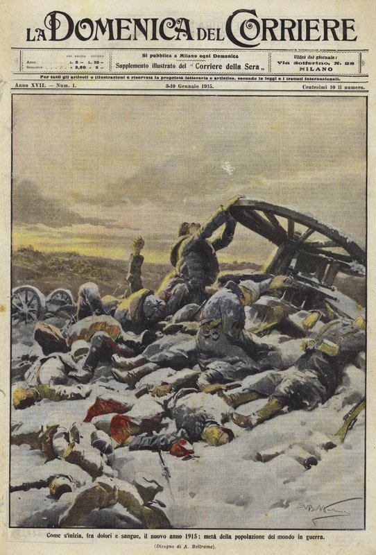 Uusi vuosi 1915, jolloin puolet maailman väestöstä on sodassa tekijältä Achille Beltrame
