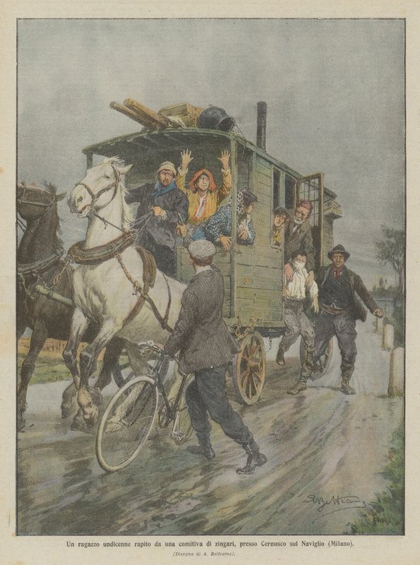 Mustalaisryhmä sieppasi 11-vuotiaan pojan lähellä Cernusco sul Navigliota (Milano) tekijältä Achille Beltrame