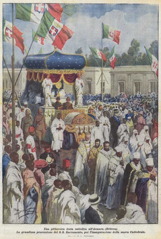 Viehättävä katolinen festivaali Asmarassa (Eritrea) tekijältä Achille Beltrame