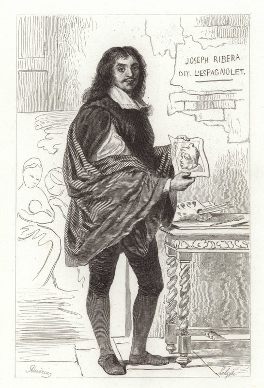 Jusepe de Ribera, espanjalainen taidemaalari tunnetaan myös nimillä Jose de Ribera, Giuseppe Ribera ja Joseph Ribera tekijältä Achille Devéria