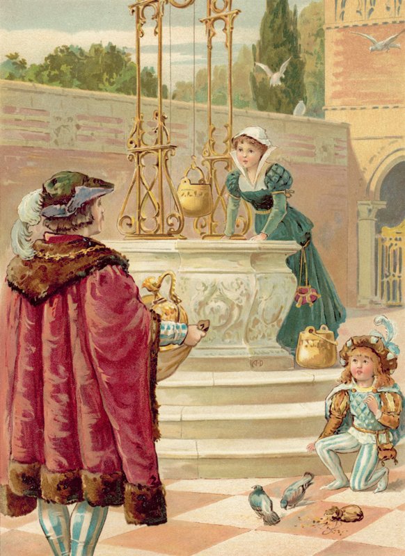 Johannes uskollinen Kultaisessa palatsissa (chromolitho) tekijältä Ada Dennis