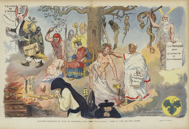 Kuvitus Le Rirelle tekijältä Adolphe Leon Willette