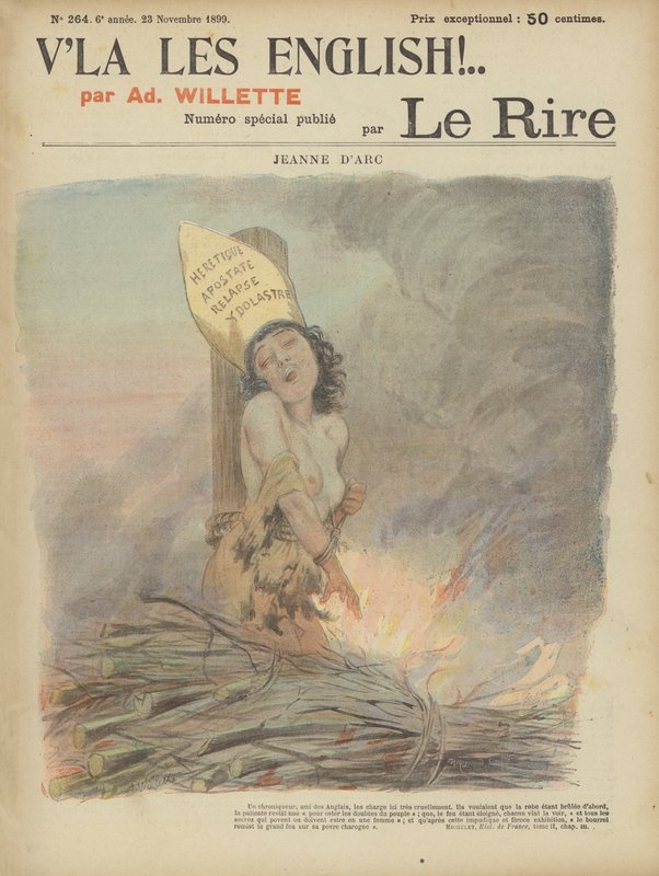 Joan Of Arc, kuvitus Le Rirelle tekijältä Adolphe Leon Willette