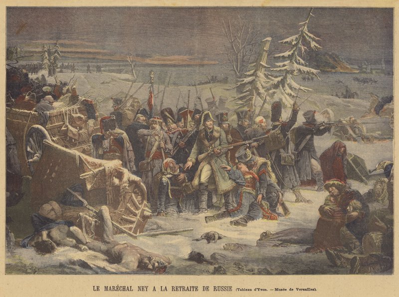 Marsalkka Ney vetäytymässä Venäjältä tekijältä Adolphe Yvon