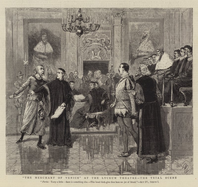 Venetsian kauppias Lyceum-teatterissa, kokeilupaikka tekijältä Adrien Emmanuel Marie