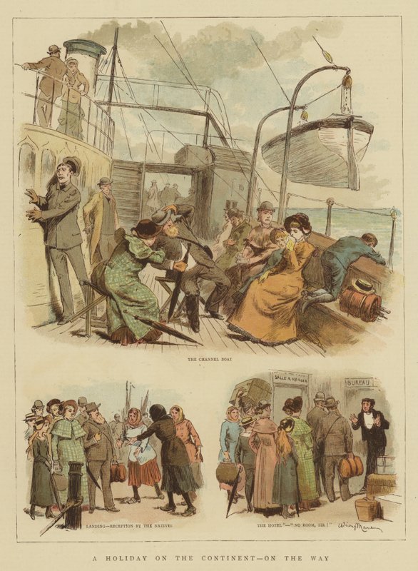 Loma mantereella, matkalla (chromolitho) tekijältä Adrien Emmanuel Marie