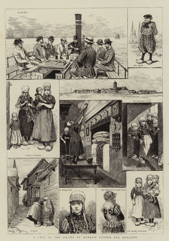 Matka Markenin saarelle, Zuyder Zee, Hollanti tekijältä Adrien Emmanuel Marie