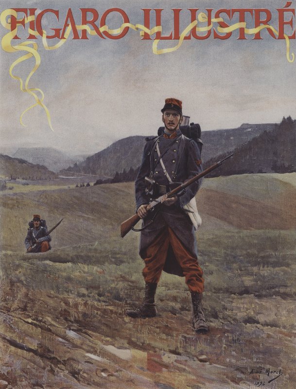 Sentinelle Double. Le Figaro Illustren kansi, huhtikuu 1894 tekijältä Aime Nicolas after Morot