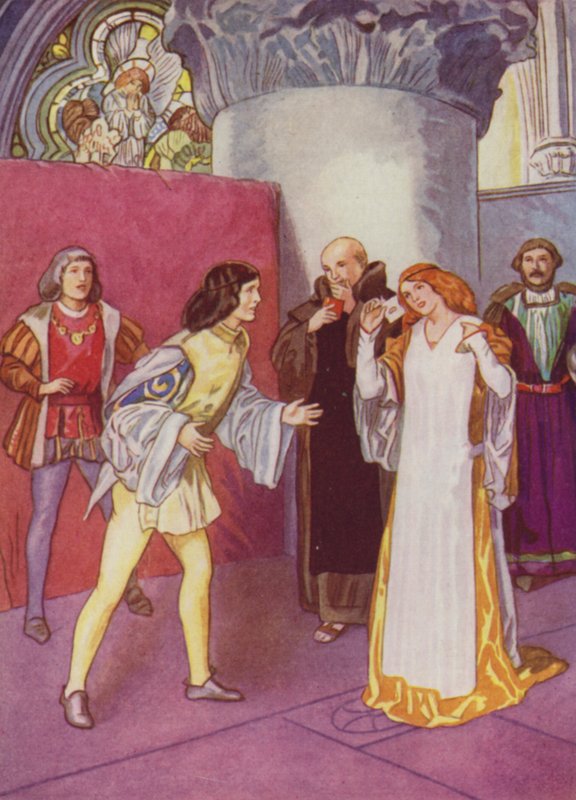 Shakespeare: Paljon melua tyhjästä (väri litho) tekijältä Albert Edward Jackson