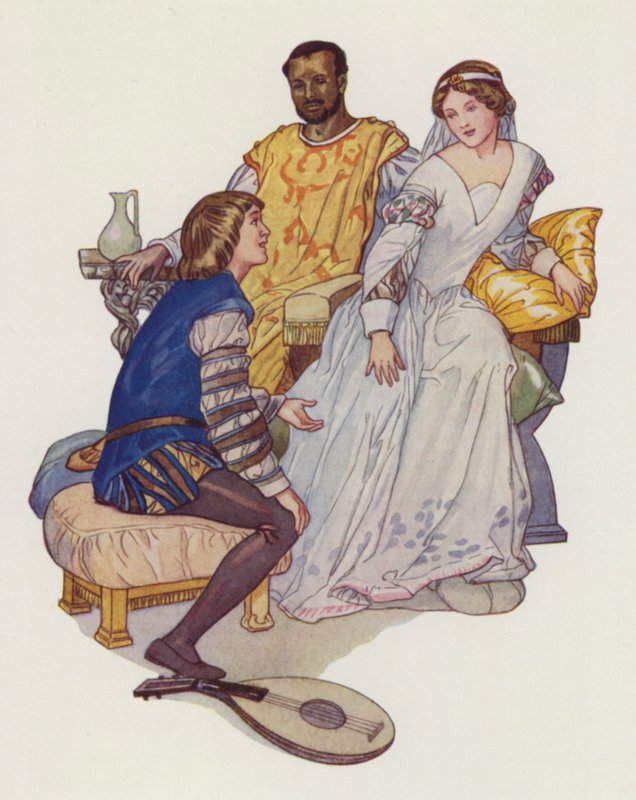 Shakespeare: Othello (väri litho) tekijältä Albert Edward Jackson