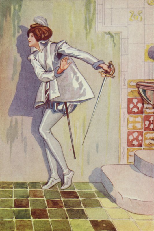 Shakespeare: Kahdestoista yö (väri litho) tekijältä Albert Edward Jackson