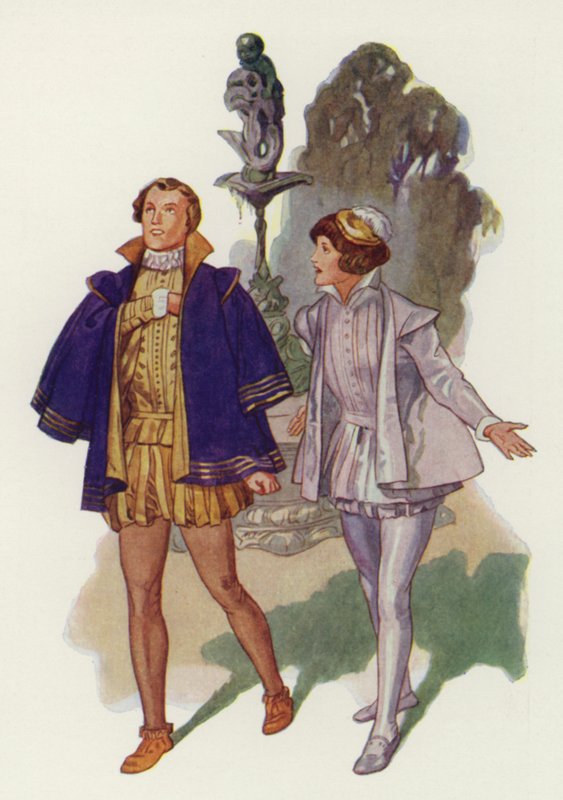 Shakespeare: Kahdestoista yö (väri litho) tekijältä Albert Edward Jackson