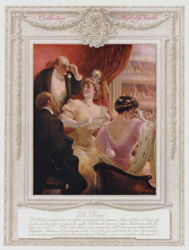 Belle Epoque Paris, Muodikas nainen laatikossa teatterissa tekijältä Albert Guillaume