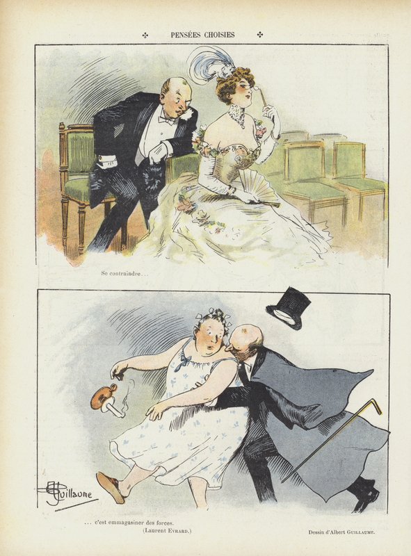 Kuvitus Le Rirelle tekijältä Albert Guillaume