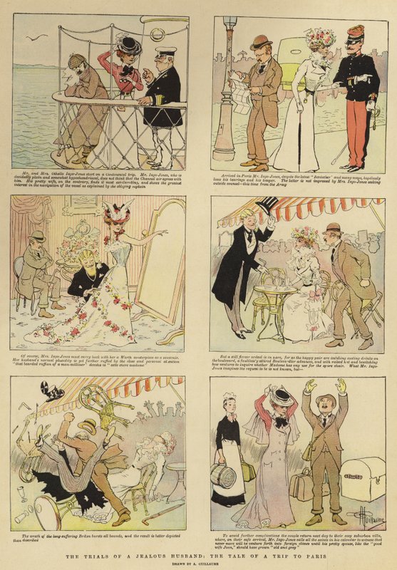 Mustasukkaisen miehen koettelemukset, tarina Pariisin matkasta tekijältä Albert Guillaume