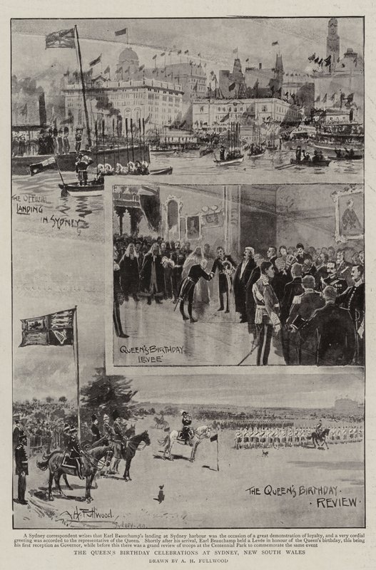 Kuningattaren syntymäpäiväjuhlat Sydneyssä, New South Walesissa tekijältä Albert Henry Fullwood