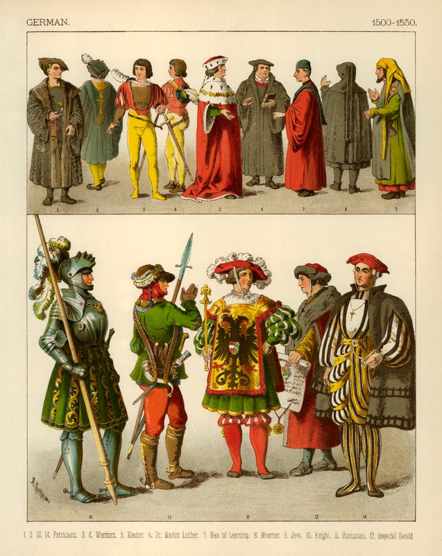 Saksalainen puku 1500-1550 tekijältä Albert Kretschmer